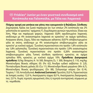 FRISKIES | Γατοτροφή Κοτόπουλο και Λαχανικά Junior  1.5 kg