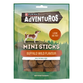 PURINA ONE | Σκυλοτροφή Adventuros Mini Sticks με Αγριοβούβαλο 90g