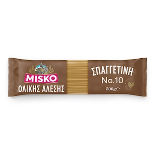 MISKO | Μακαρόνια Σπαγγετίνη Ολικής Άλεσης Νο10 500g