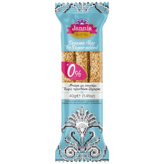 JANNIS | Μπάρα Σουσάμι 0% Ζάχαρη 40g