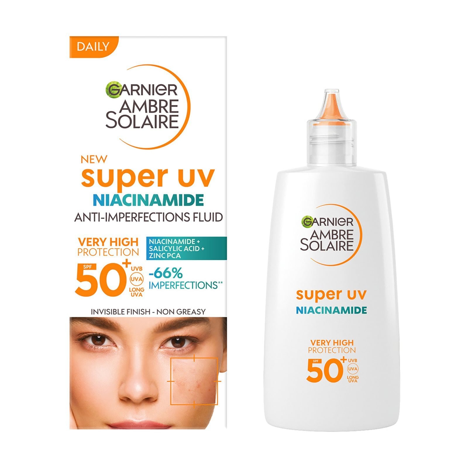 AMBRE SOLAIRE Αντηλιακό Προσώπου Super UV Niacinamide SPF50+ 40ml