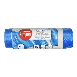 HOME KITCHEN | Σακούλες Απορριμμάτων με Χερούλια 60lt 15 Τεμάχια