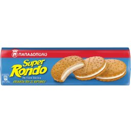 ΠΑΠΑΔΟΠΟΥΛΟΥ | Μπισκότα Super Rondo Γεμιστά με Βανίλια 500g
