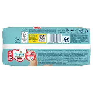 PAMPERS | Πάνες βρακάκι Μωρού Premium Pants Νο5 12-17kg 34 Τεμάχια