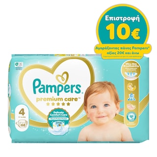 PAMPERS | Πάνες Μωρού Premium Care Νο4 68 Τεμάχια