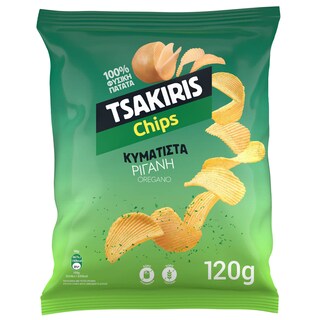 ΤΣΑΚΙΡΗΣ | Τσιπς Κυματιστά Ρίγανη 120g