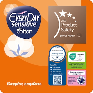 EVERY DAY | Σερβιέτες Sensitive Cotton Ultra Plus Mini Economy 18 Τεμάχια
