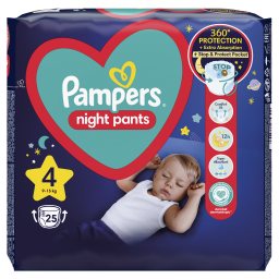 PAMPERS | Πάνες Βρακάκι Μωρού Night Pants Νο4 25 Τεμάχια