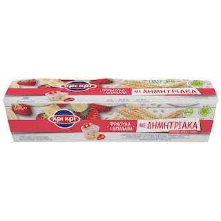 ΚΡΙ ΚΡΙ | Επιδόρπιο Γιαουρτιού Φράουλα Μπανάνα Δημητριακά 3x180g