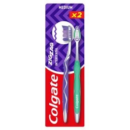 COLGATE | ZIG ZAG | Οδοντόβουρτσα Zig Zag Μέτρια 2 Τεμάχια ΤΙΜΗ ΣΟΚ