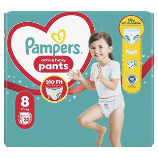 PAMPERS | Πάνες Βρακάκι Μωρού Pants Νο8 32 Τεμάχια