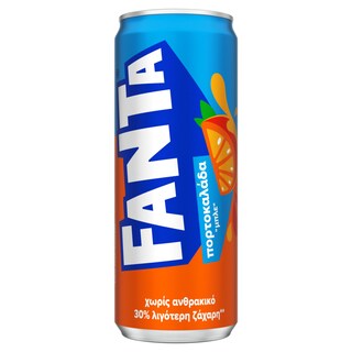 FANTA | Αναψυκτικό Πορτοκαλάδα Μπλε Χωρίς Ανθρακικό Κουτί 330ml