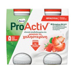 BECEL PRO ACTIV | Ρόφημα Γιαουρτιού Φράουλα 4x75g