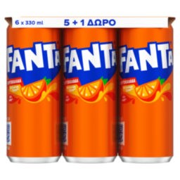 FANTA | Πορτοκαλάδα Κουτί 6x330ml 5+1 Δώρο