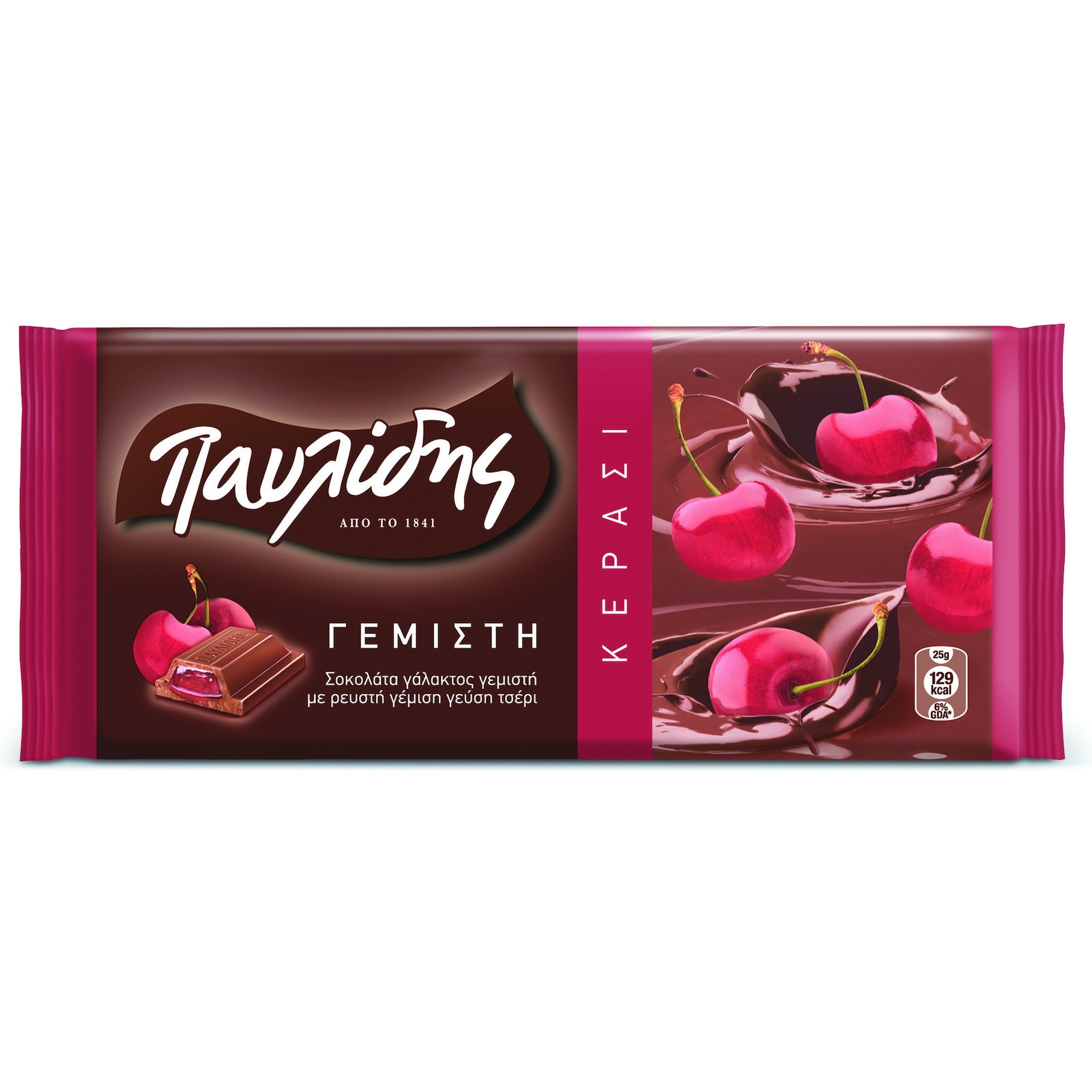 ΠΑΥΛΙΔΗΣ Σοκολάτα Γάλακτος Κεράσι 100gr