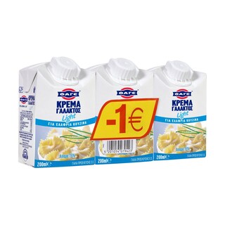 ΦΑΓΕ | Κρέμα Γάλακτος Light 3x200ml Έκπτωση 1E