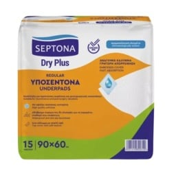 SEPTONA | Υποσέντονα Dry Plus Regular 90x60cm 15 Τεμάχια