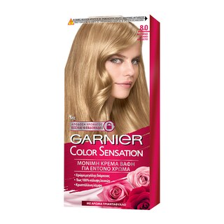COLOR SENSATION | ΒΑΦΗ ΜΑΛΛΙΩΝ ΣΕΤ 8.0 ΞΑΝΘΟ ΑΝΟΙΧΤΟ 60 ML