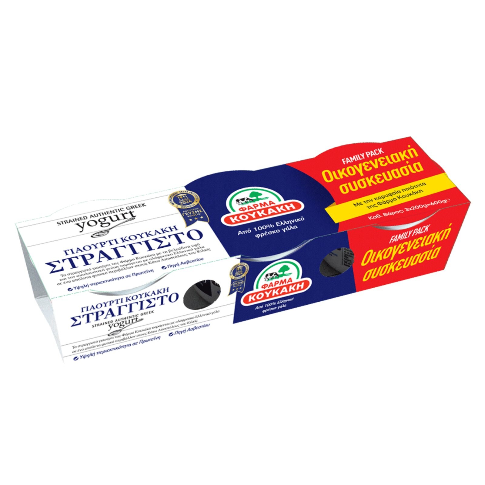 ΦΑΡΜΑ ΚΟΥΚΑΚΗ Γιαούρτι Στραγγιστό 10% 3x200g