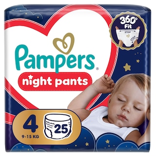 PAMPERS | Πάνες Βρακάκι Μωρού Night Pants Νο4 25 Τεμάχια