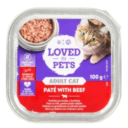 LOVED BY PETS | Γατοτροφή Πατέ Βοδινό 100g