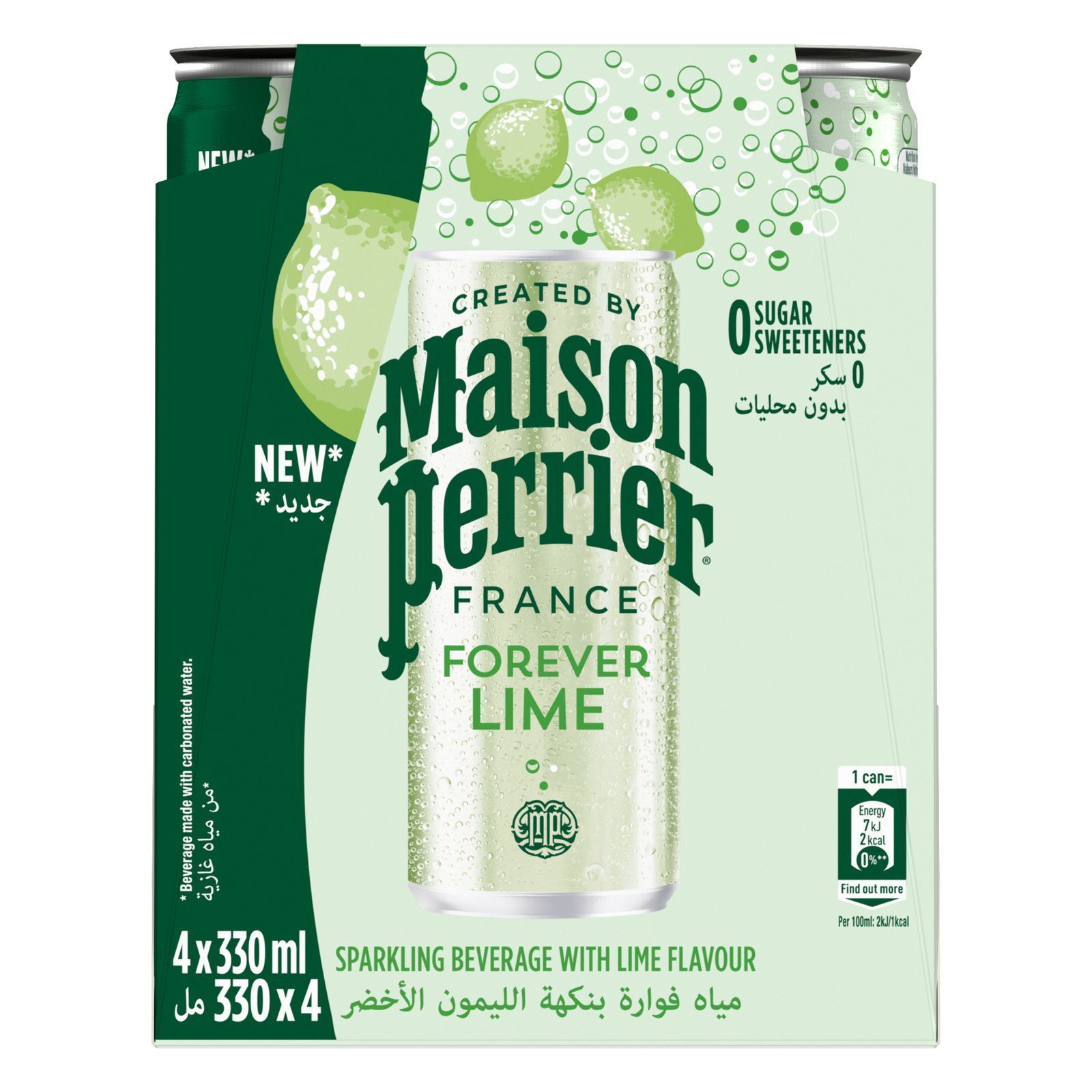 PERRIER Ανθρακούχο Νερό Maison Perrier Forever Lime 4x330ml
