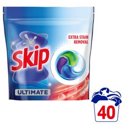SKIP | Κάψουλες Πλυντηρίου Ρούχων Ultimate Extra Strain Removal 40 Τεμάχια