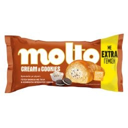 MOLTO | Κρουασάν Cream & Cookies Βανίλια 98g