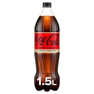 COCA COLA | Αναψυκτικό Cola Zero Χωρίς Καφεΐνη 1.5lt