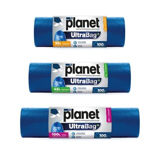 PLANET | Σακούλες Απορριμμάτων UltraBag+ Μεγάλες 45lt 10 Τεμάχια