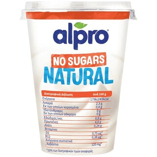 ALPRO | Φυτικό Επιδόρπιο Σόγιας Χωρίς Ζάχαρη 400g