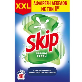 SKIP | Σκόνη Πλυντηρίου Ρούχων Spring Fresh 48 Μεζούρες