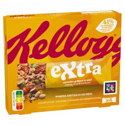 KELLOGGS | Μπάρες Δημητριακών Αμύγδαλο Μέλι Φιστίκι 4x32g