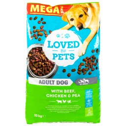 LOVED BY PETS | Σκυλοτροφή Βοδινό Κοτόπουλο Αρακά 10kg