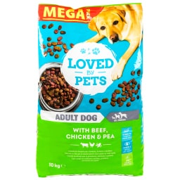 LOVED BY PETS | Σκυλοτροφή Βοδινό Κοτόπουλο Αρακά 10kg