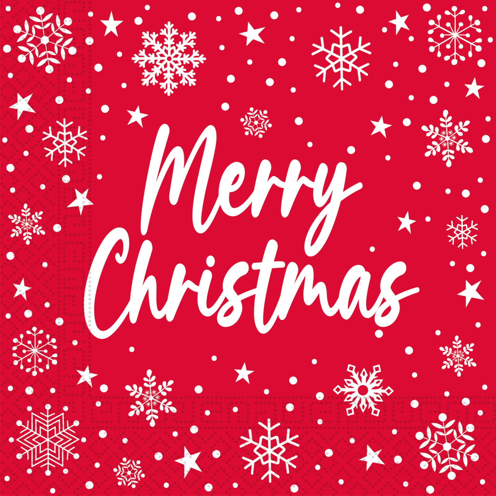 DECORATA Χαρτοπετσέτες Κόκκινες Χριστουγέννων 20 Τεμάχια 85g