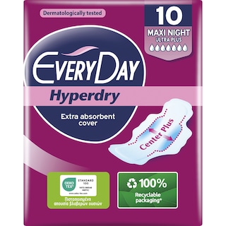 EVERY DAY | Σερβιέτες Plus Maxi Night  10 τεμάχια