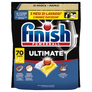 FINISH | Κάψουλες Πλυντηρίου Πιάτων Ultimate Allin1 Λεμόνι 70 Τεμάχια