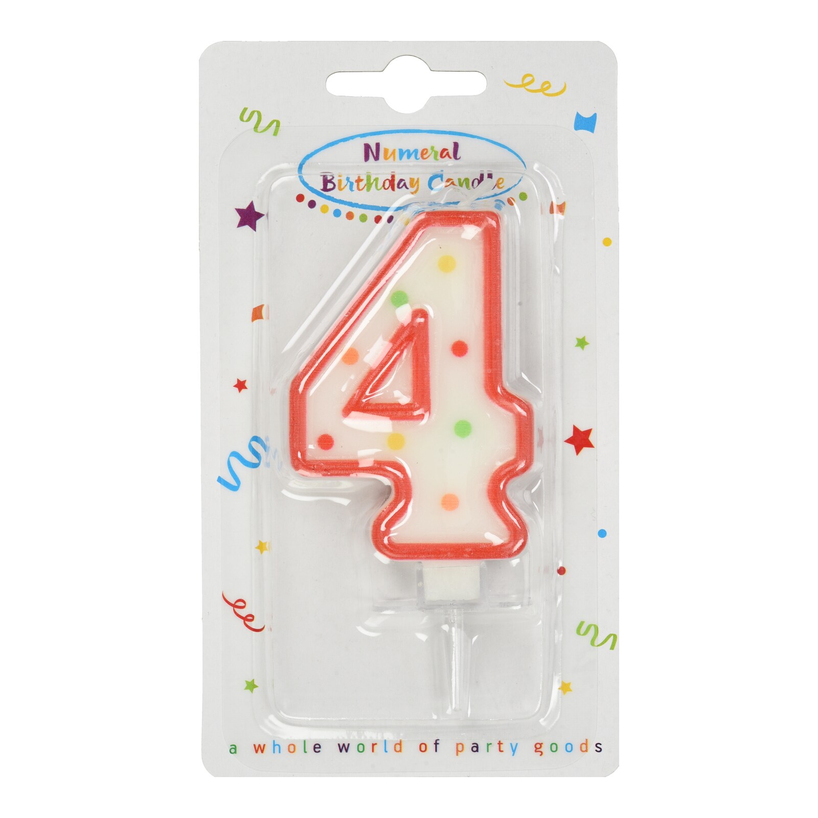 DECORATA Κερί Γενεθλίων Νο4 1 Τεμάχιο