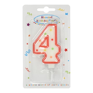 DECORATA | Κερί Γενεθλίων Νο4 1 Τεμάχιο