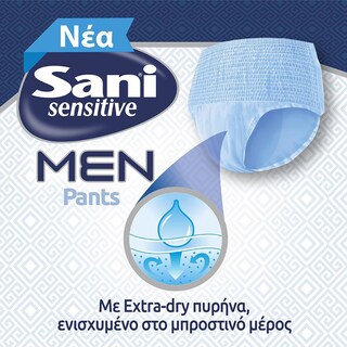 SANI | Incontinence Underwear Sensitive Men Pants Medium 12 Pieces