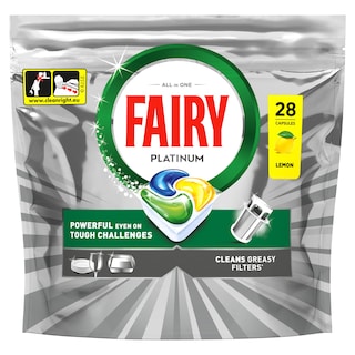 FAIRY | Κάψουλες Πλυντηρίου Πιάτων Platinum Λεμόνι 28 Τεμάχια
