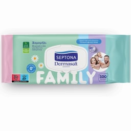 SEPTONA | Μωρομάντηλα Dermasoft Family Χαμομήλι 100 Tεμάχια