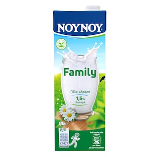 ΝΟΥΝΟΥ | FAMILY | Αγελαδινό Γάλα Υψηλής Θερμικής Επεξεργασίας Ελαφρύ 1,5lt
