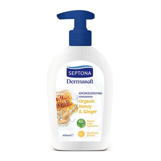 SEPTONA | Κρεμοσάπουνο Dermasoft Organic Honey & Ginger 400ml