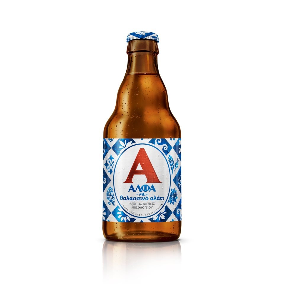 ΑΛΦΑ Μπύρα Lager με Θαλασσινό Αλάτι Φιάλη 330ml