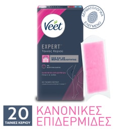 VEET | Αποτριχωτικές Ταινίες Σώματος Κανονικές Επιδερμίδες 20 Τεμάχια