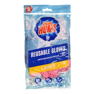 CLEAN HOME | Γάντια Πολλαπλών Χρήσεων XL Latex 2 Τεμάχια