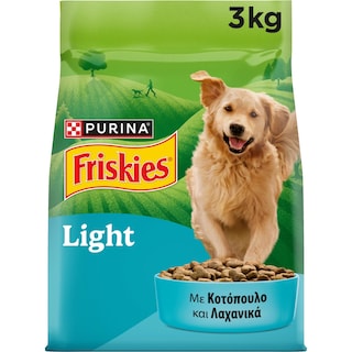 FRISKIES | Σκυλοτροφή Light Κοτόπουλο και Πρόσθετα Λαχανικά 3kg