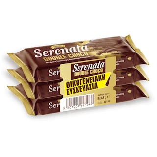 SERENATA | Γκοφρέτες Double Choco 3x48g
